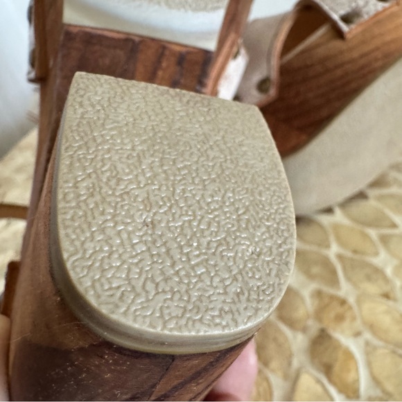 Bed Stu Kalah Leather Platform Sandals with Wooden Heel size 8.5 - Picture 11 of 12